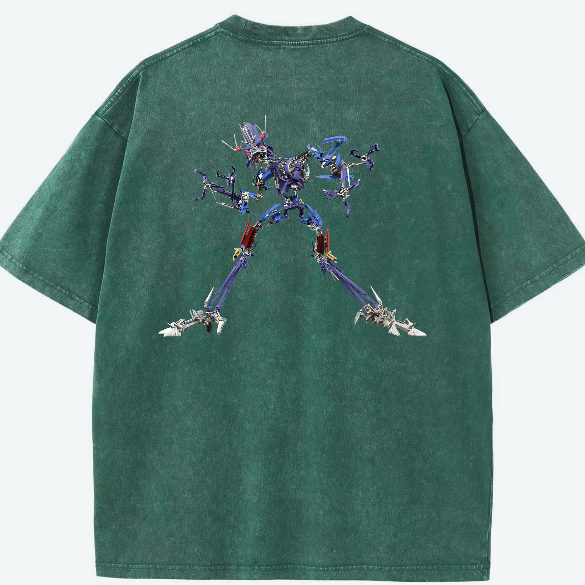 （画像用）  綿100% ヴィンテージ風 半袖Tシャツ（背面プリント）